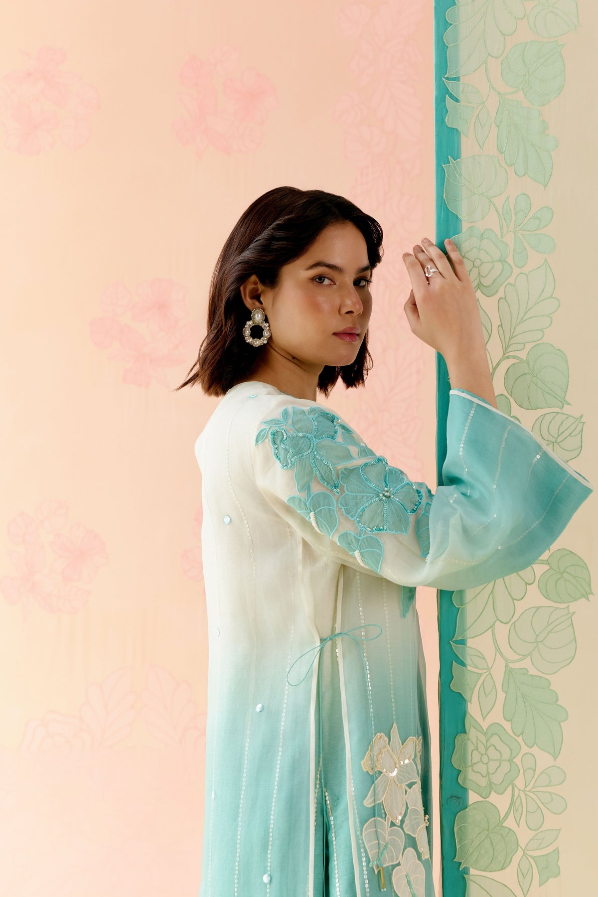 Mint Ombre Kurta Set