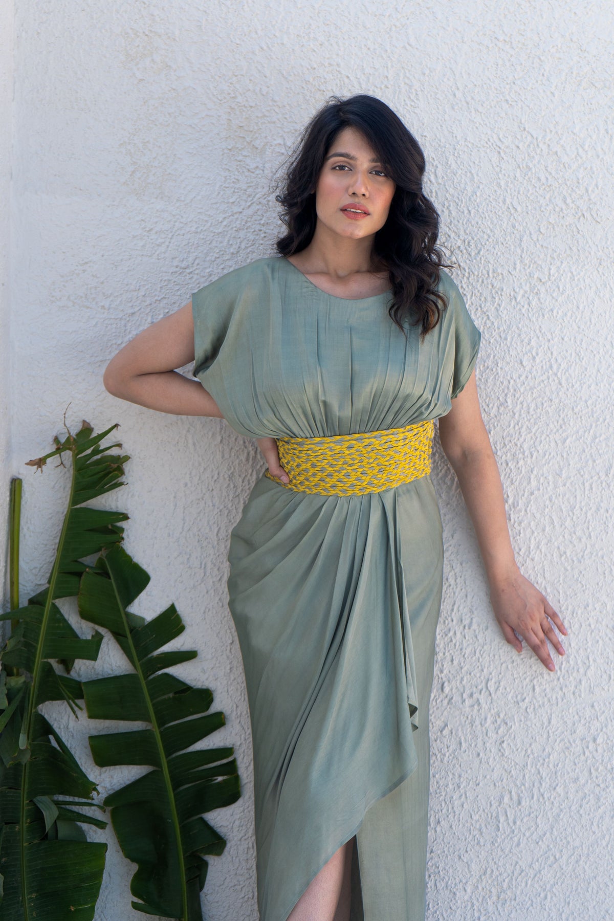 Yellow-green Cocktail Gown