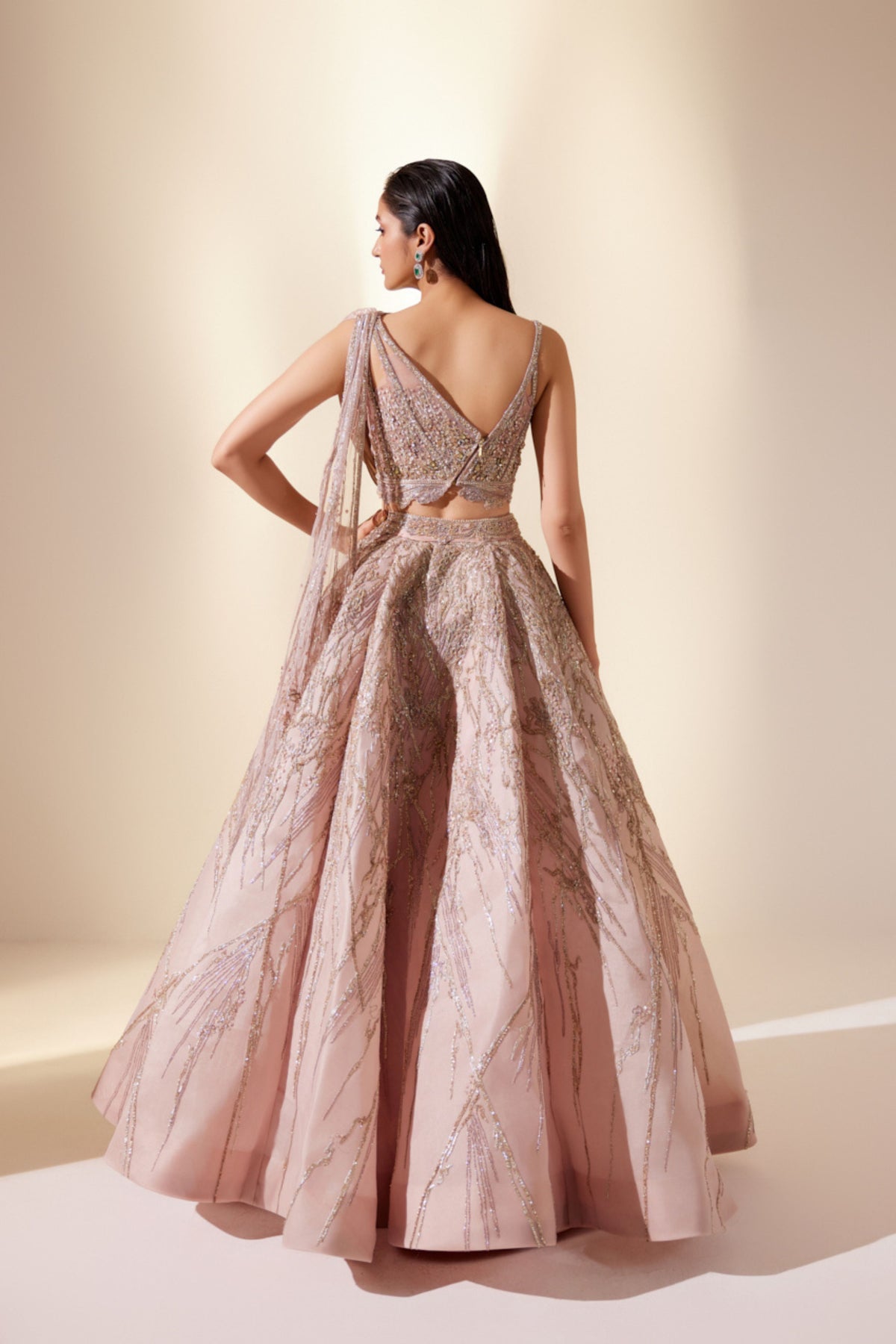 Radiant Coral Lehenga Set