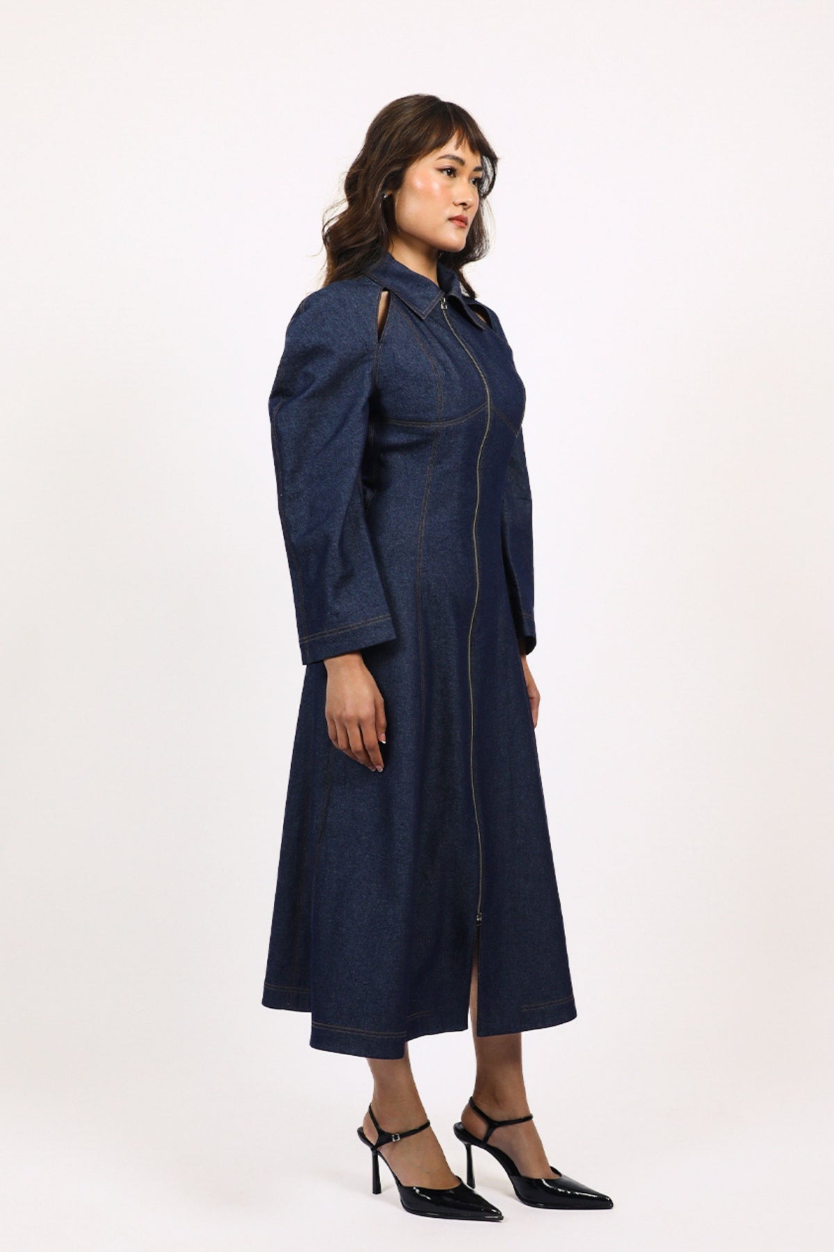 Denim Zip Dress