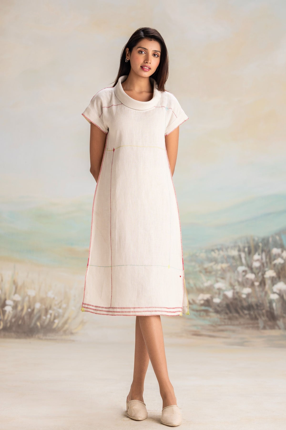 Over Lock Dove Dress