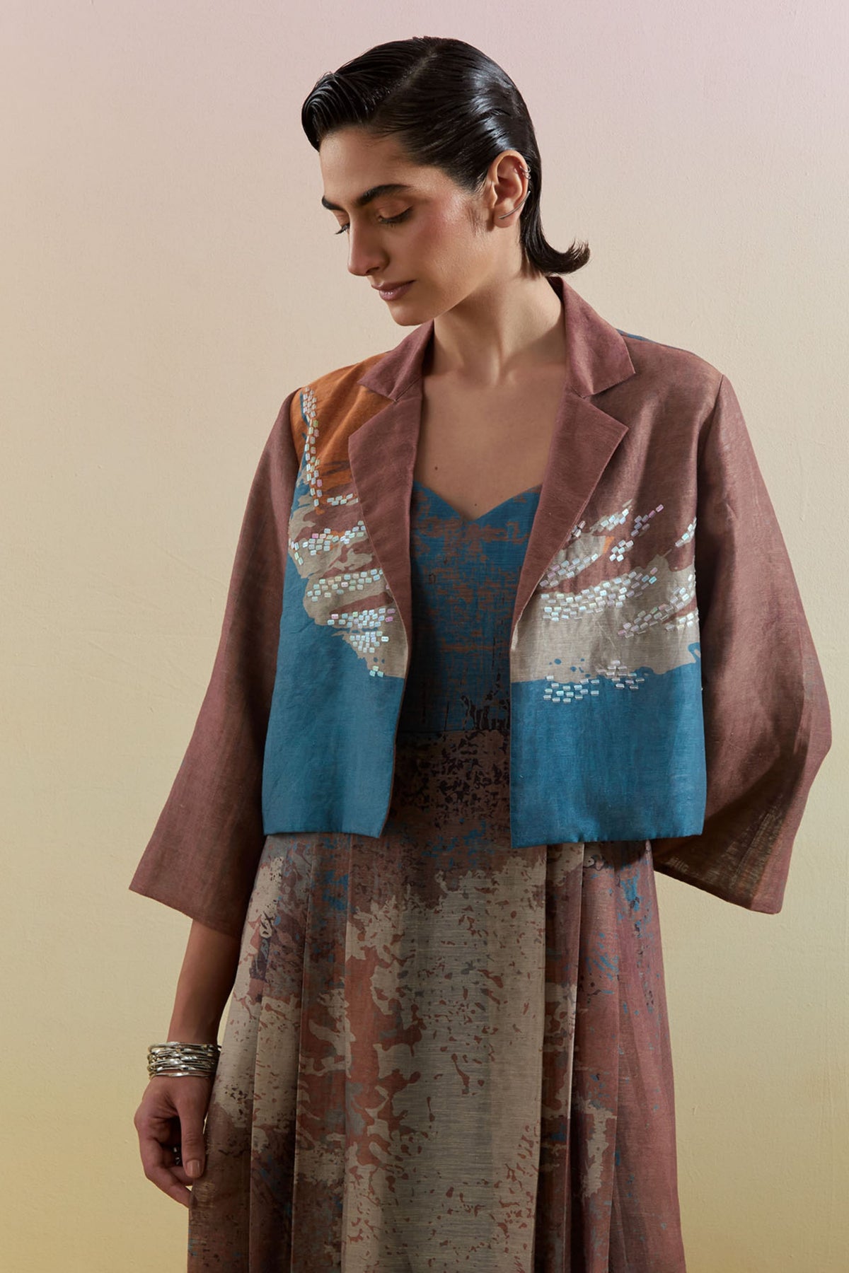 Gliss Brown Dress & Jacket