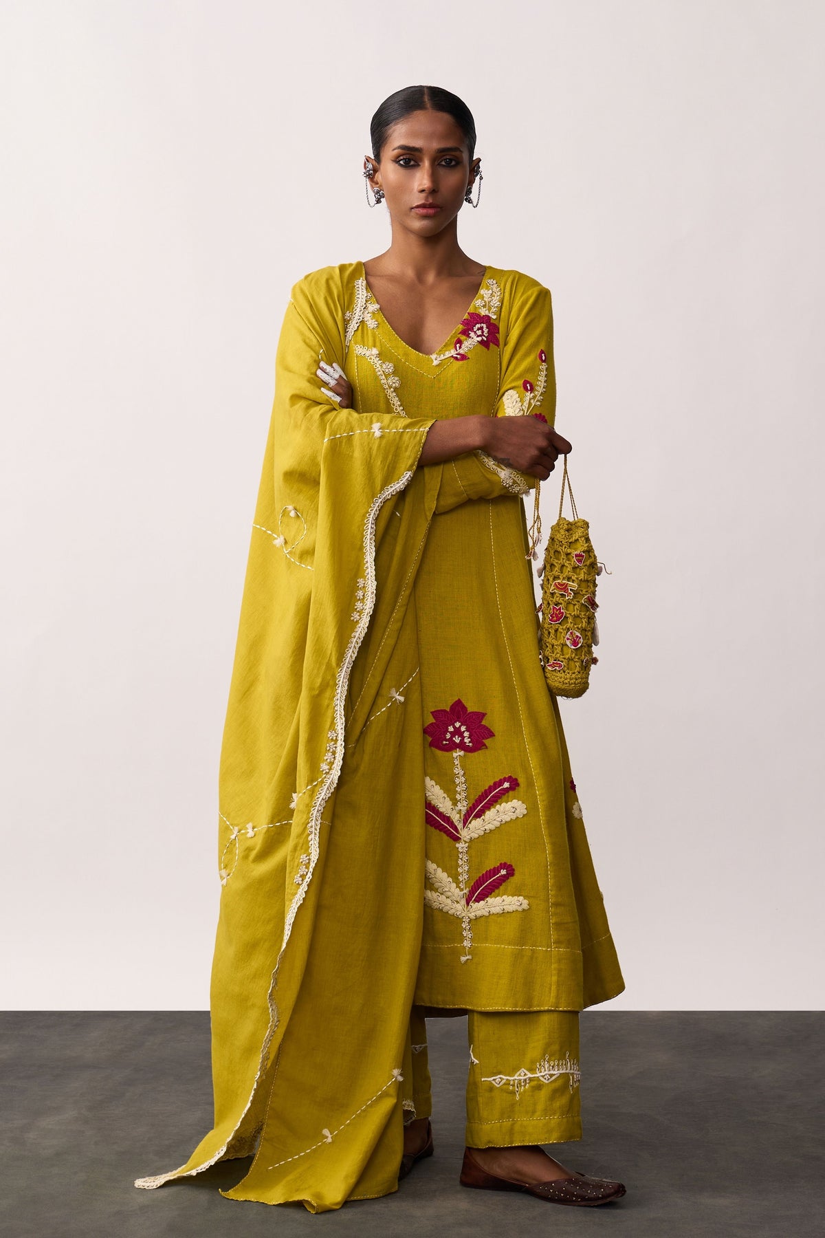 Sucheta Yellow Kurta Set