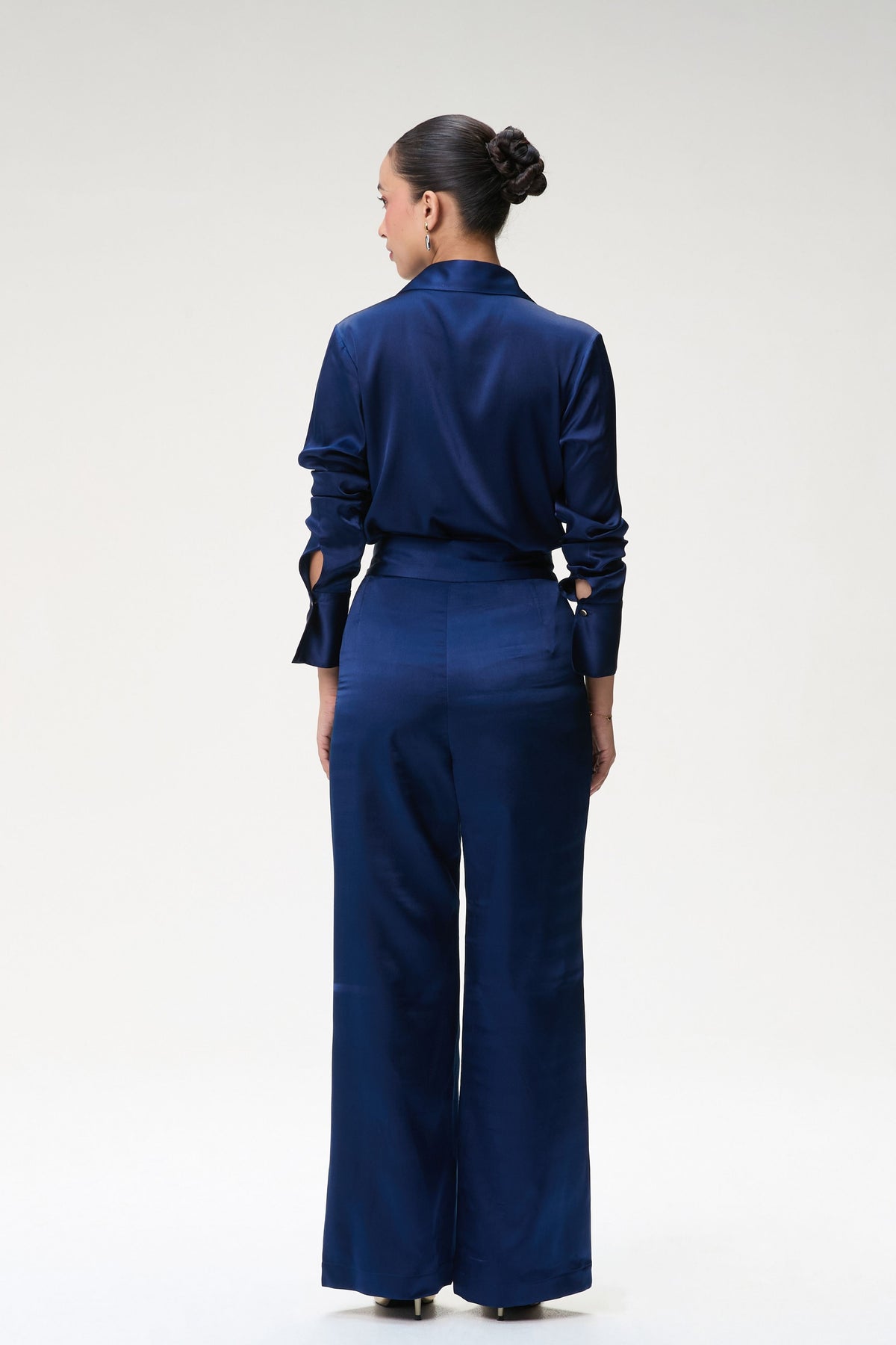 Midnight Blue Silk Trouser