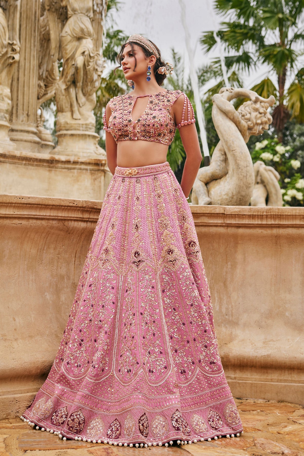 Flamingo Flounce Lehenga Set