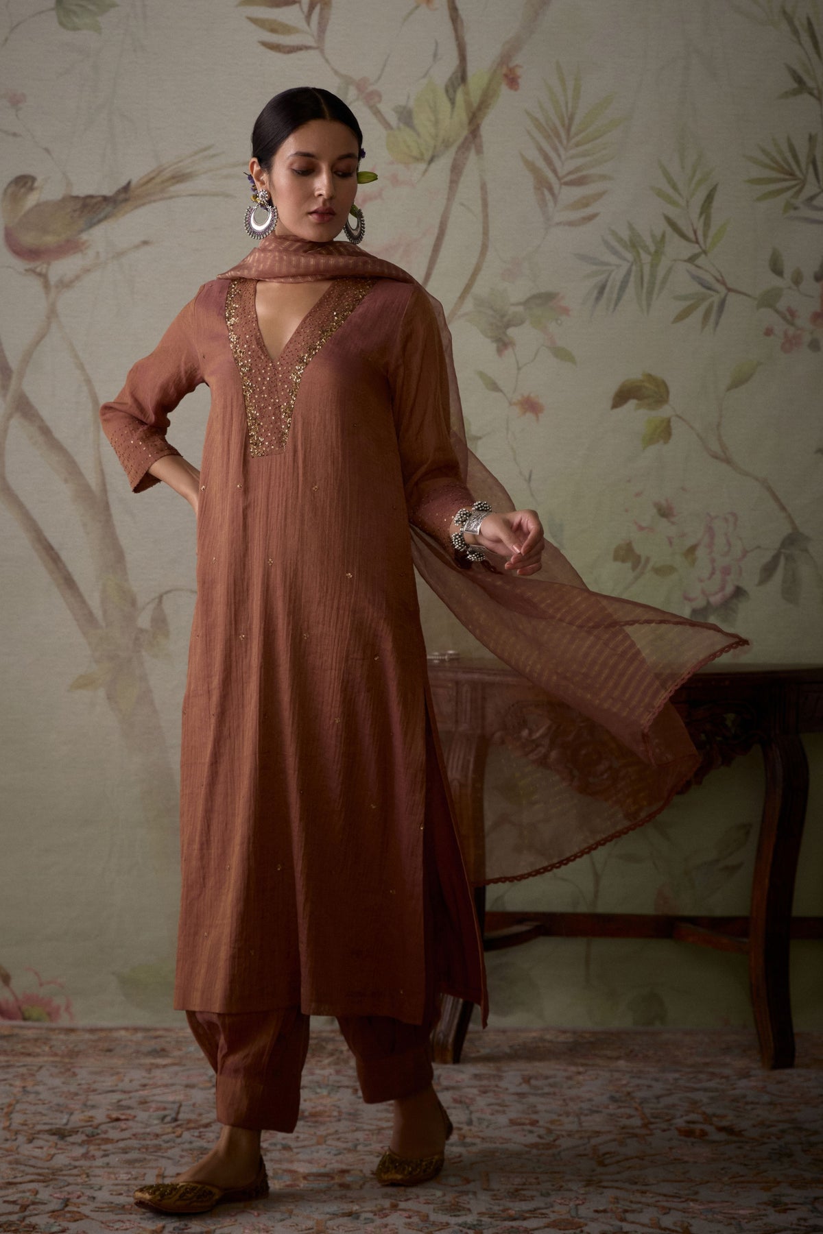 Blush Pink Embroidered Kurta Set