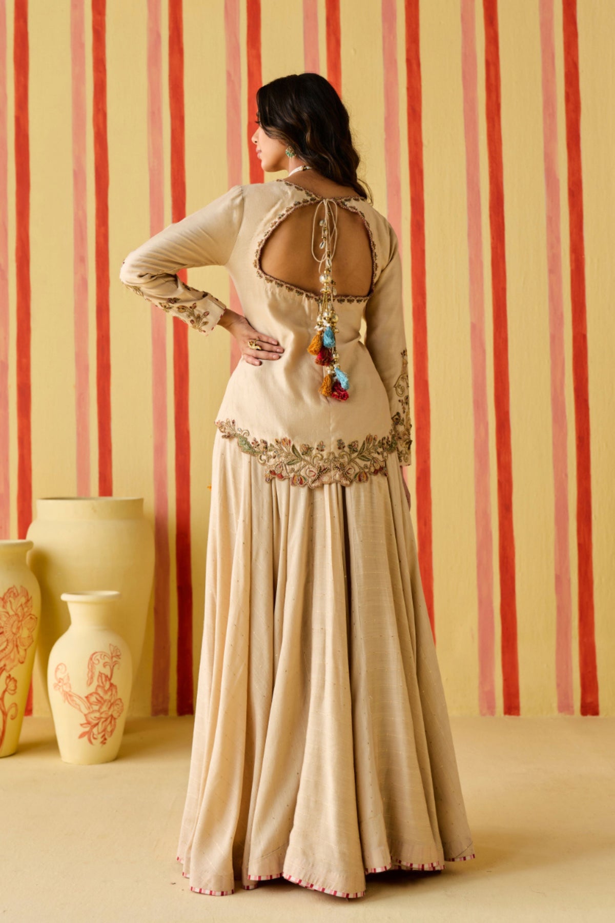Sitara Tussar Lehenga Set