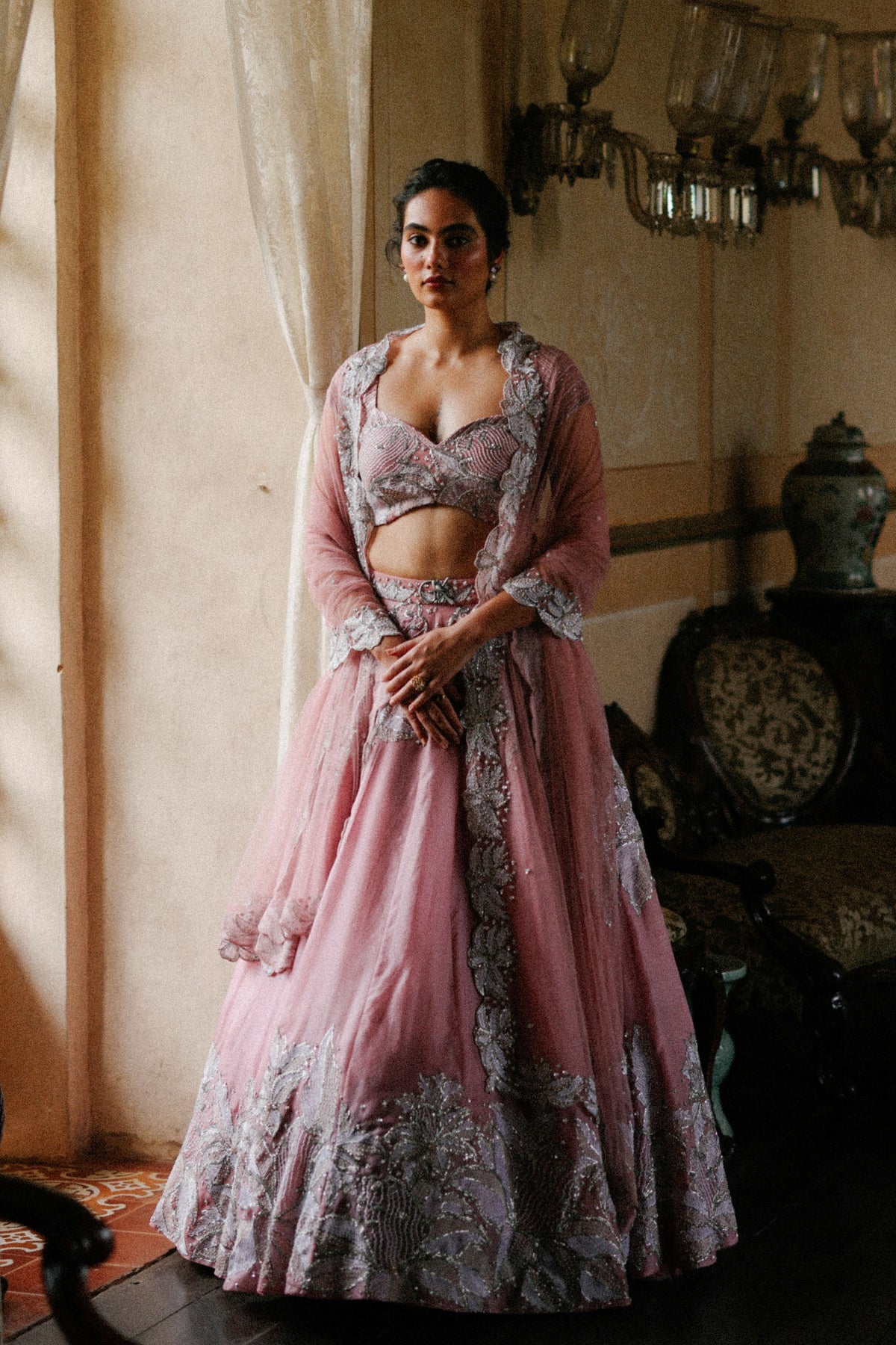 Coral Rose Lehenga Set