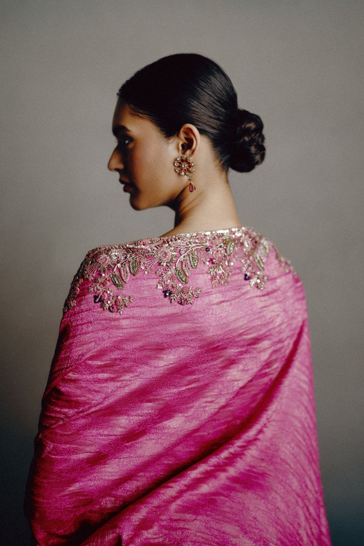 Fuchsia Realm Banarsi Saree