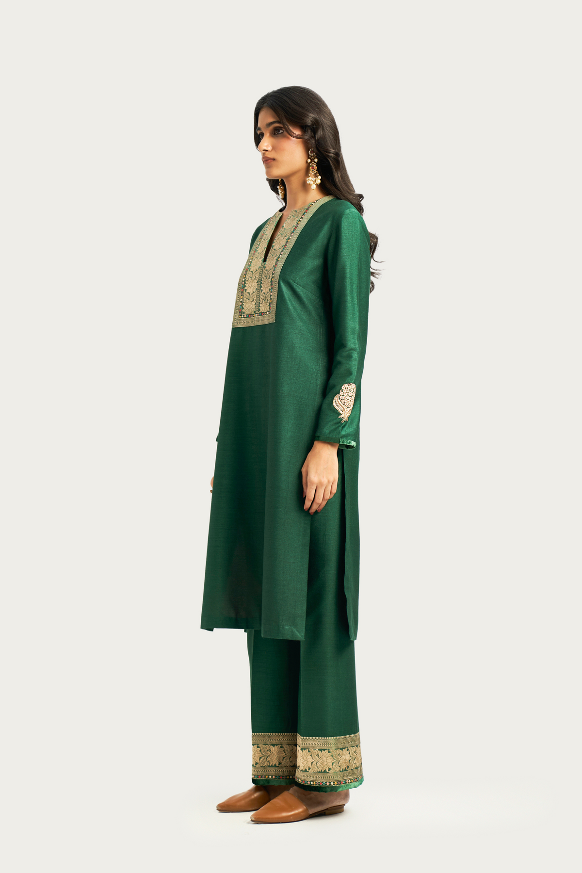 Calicut Jade long kurta pant set