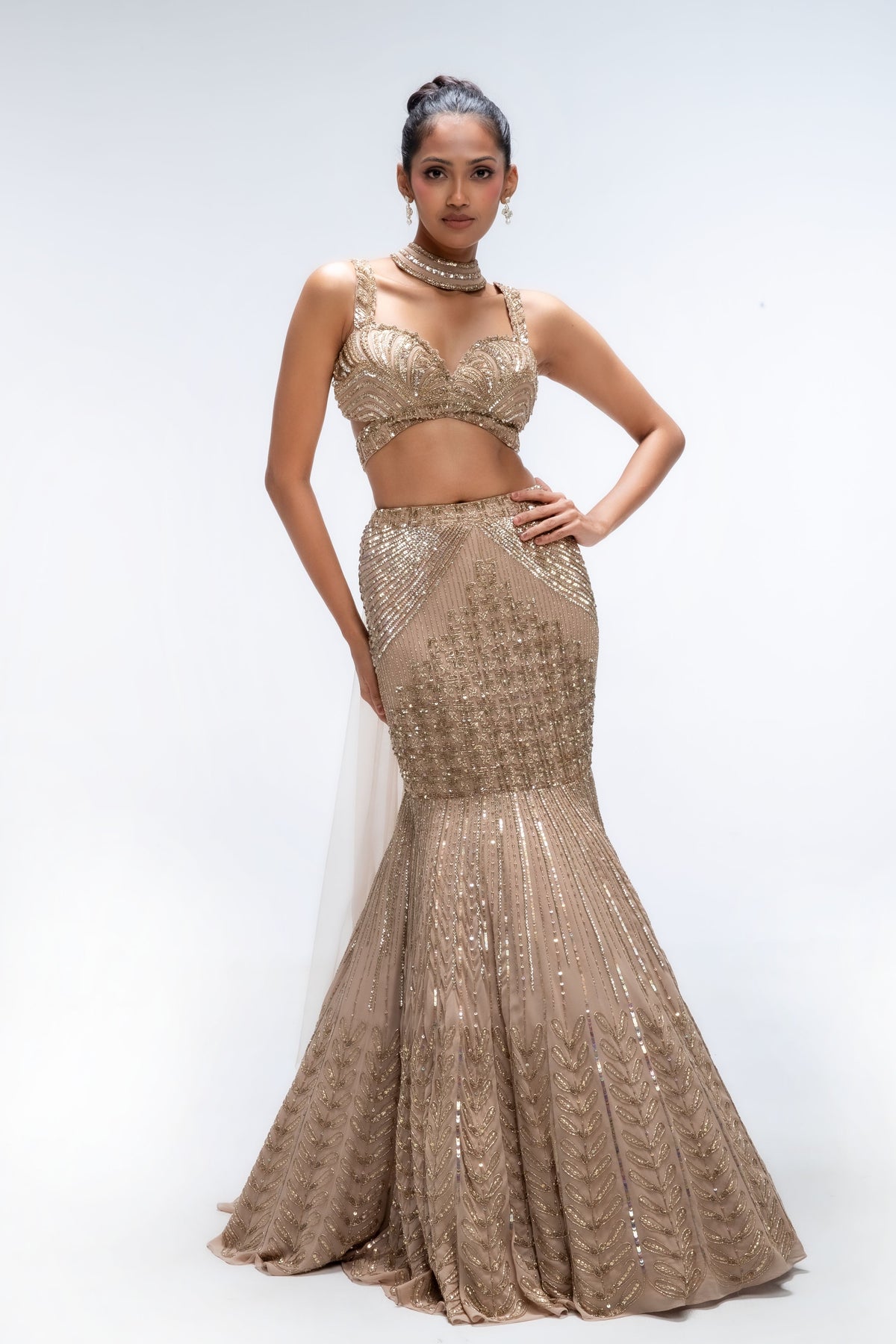Golden Mirage Mermaid Lehenga