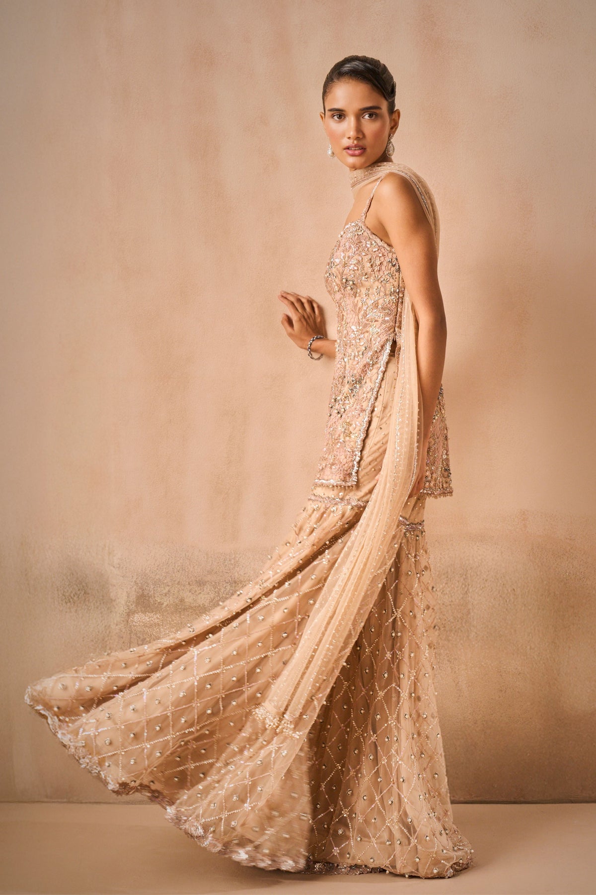 Tulle Gharara Set