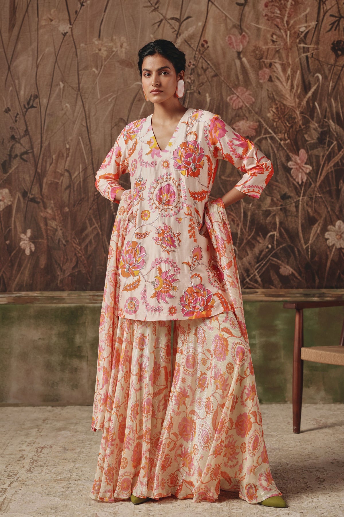 Wandering Petal Sharara Set