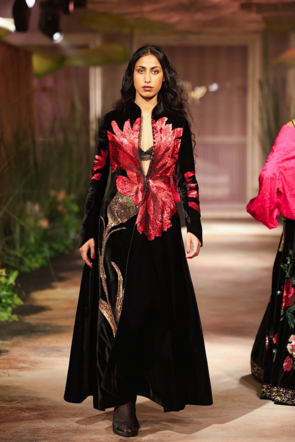 Embroidered Black Velvet Jacket