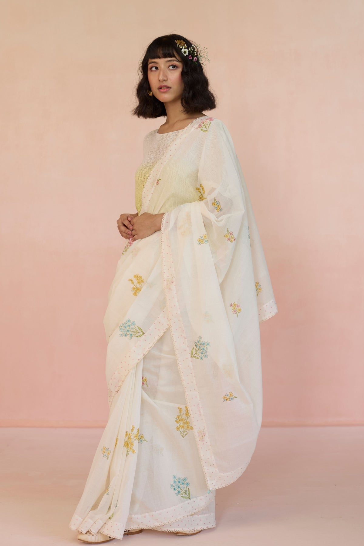 Ditsy Cotton Saree