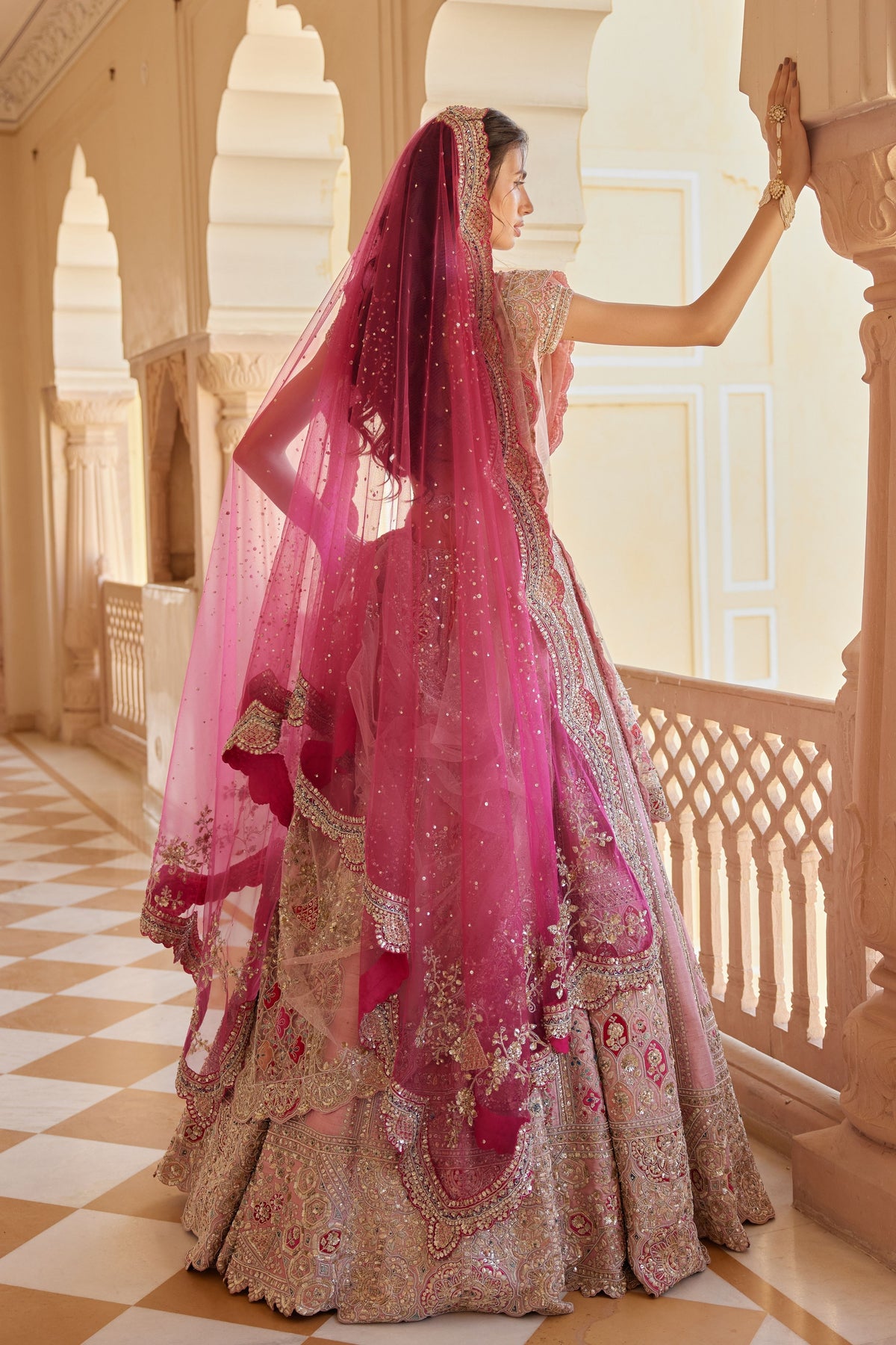 Tea Rose Bridal Lehenga Set