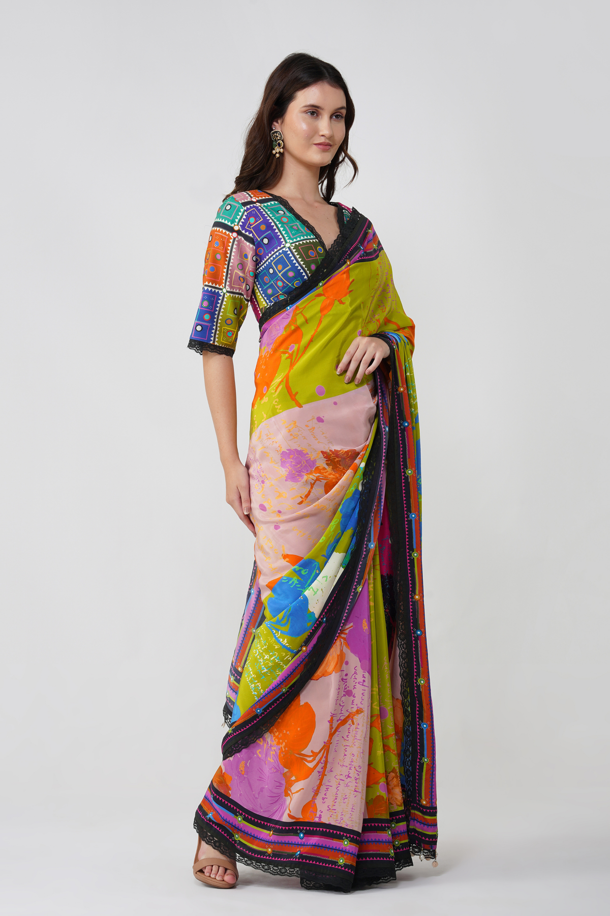 Banjara Bloom Printed Saree Set