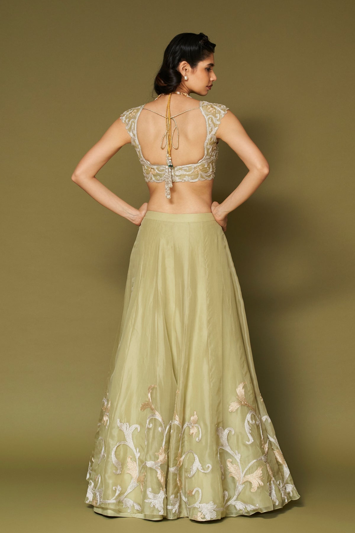 Pistachio Embroidered Lehenga Set