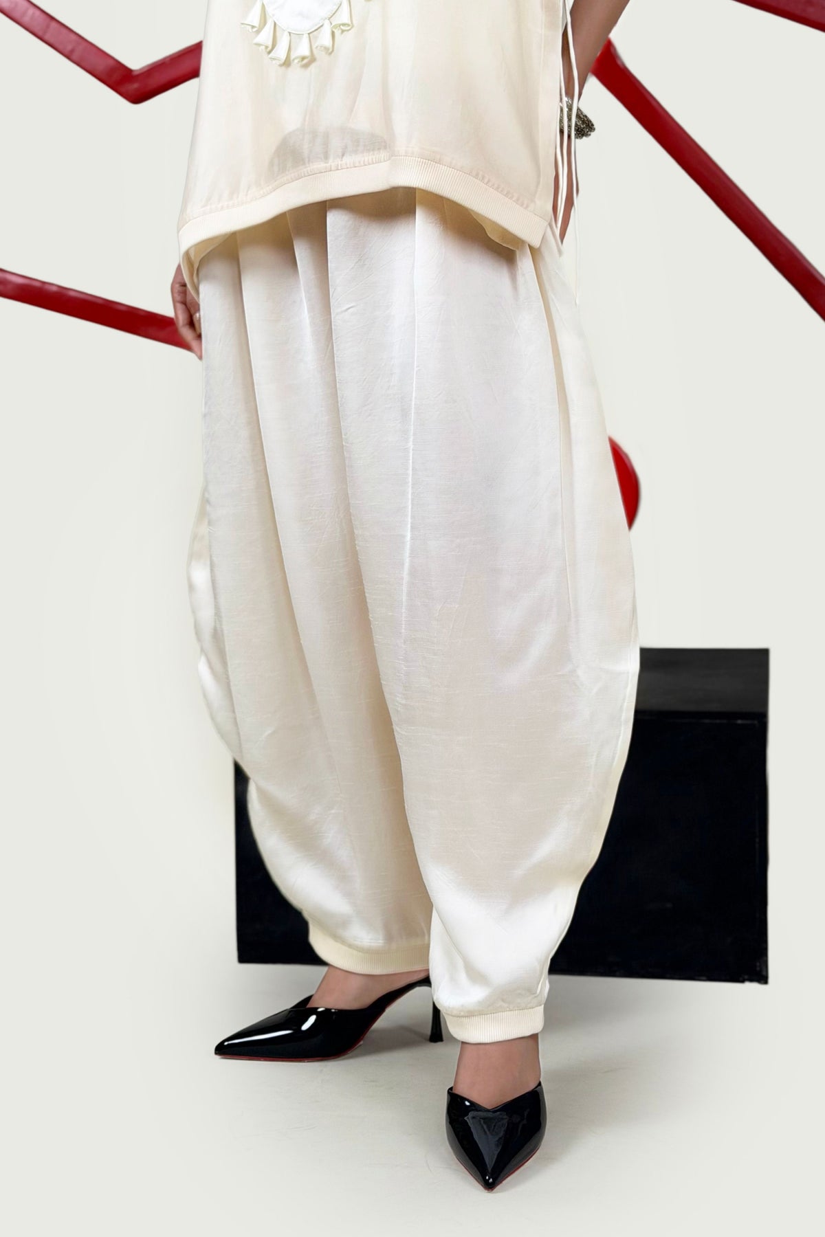 Off White Chanderi Co-Ord Set