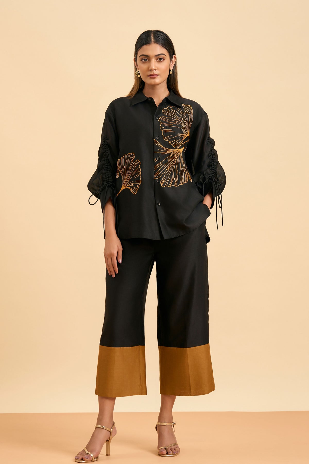 Black Ginkgo Co-ord Set
