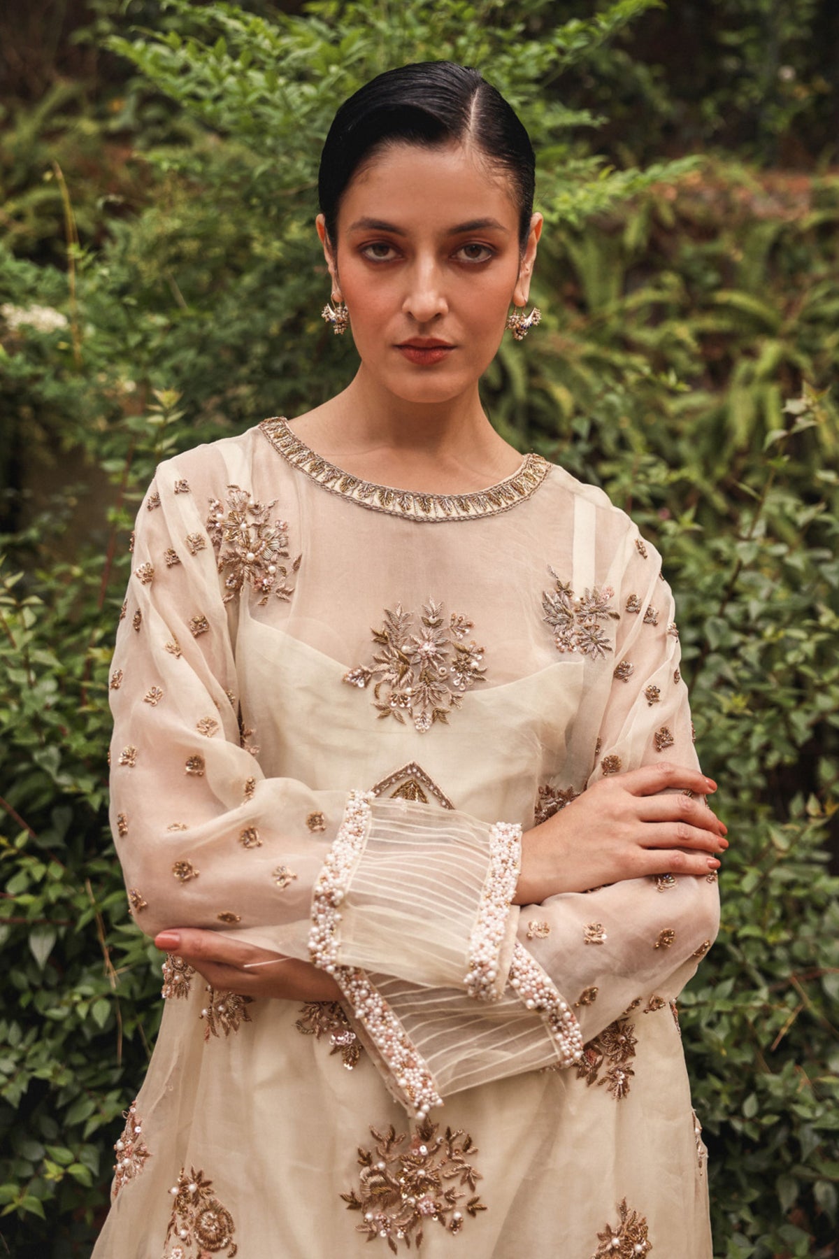 Organza Sky Kurta With Pants