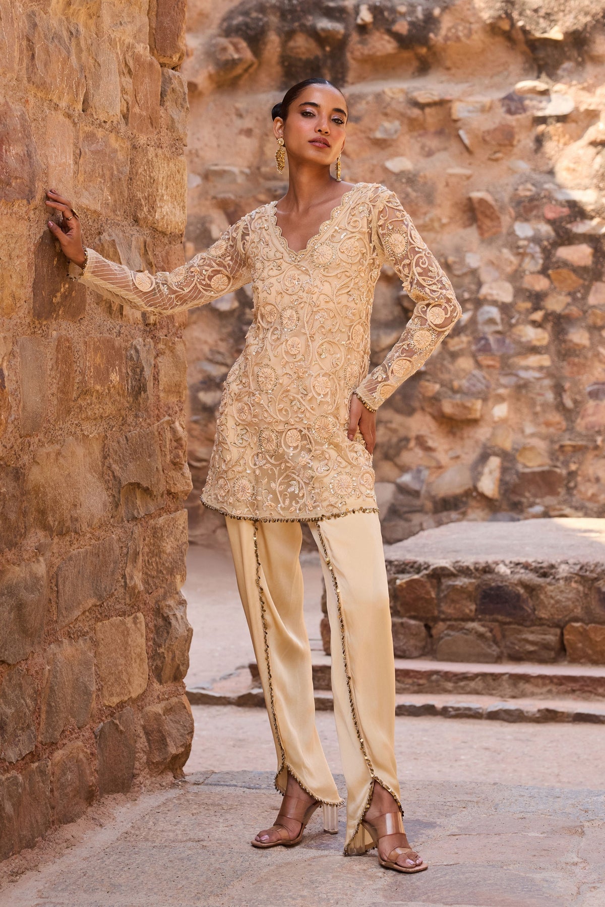 Champagne Tunic Set