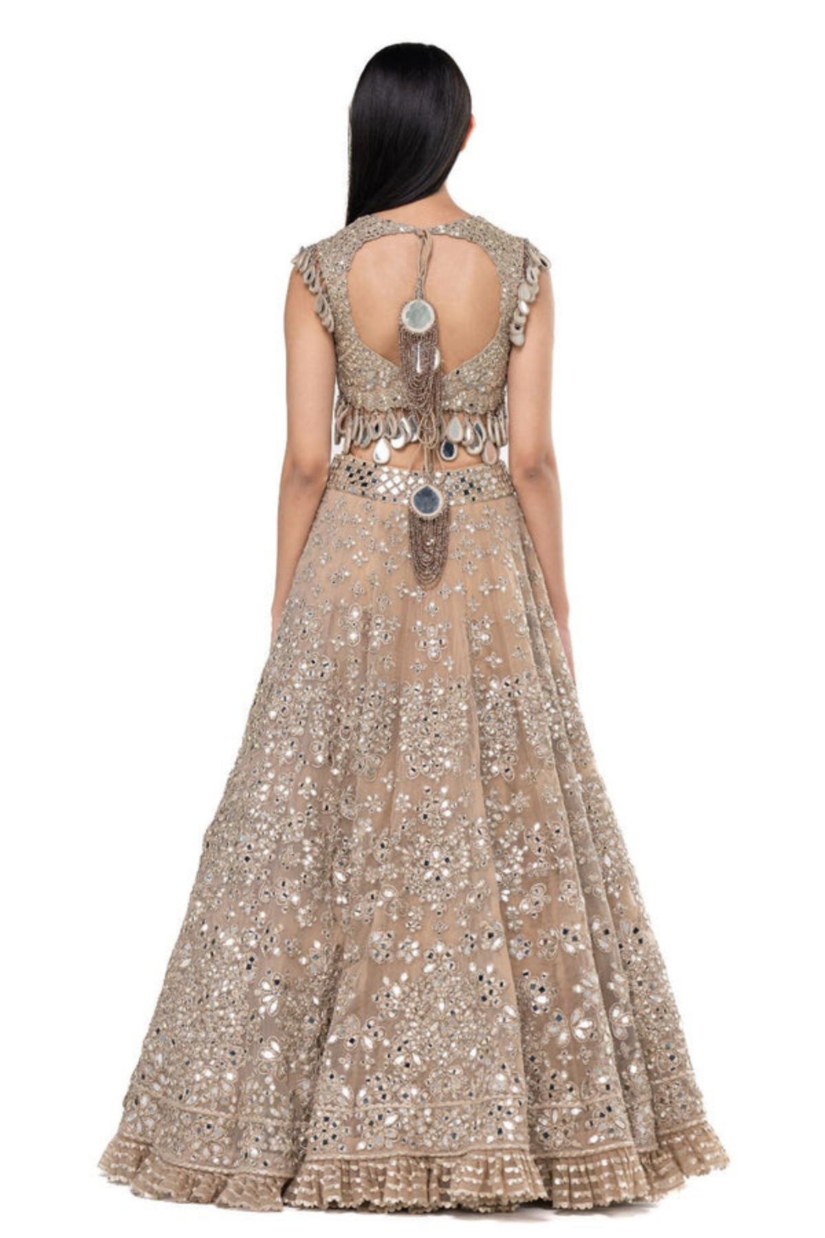 Mirror Embelished Lehenga Set.
