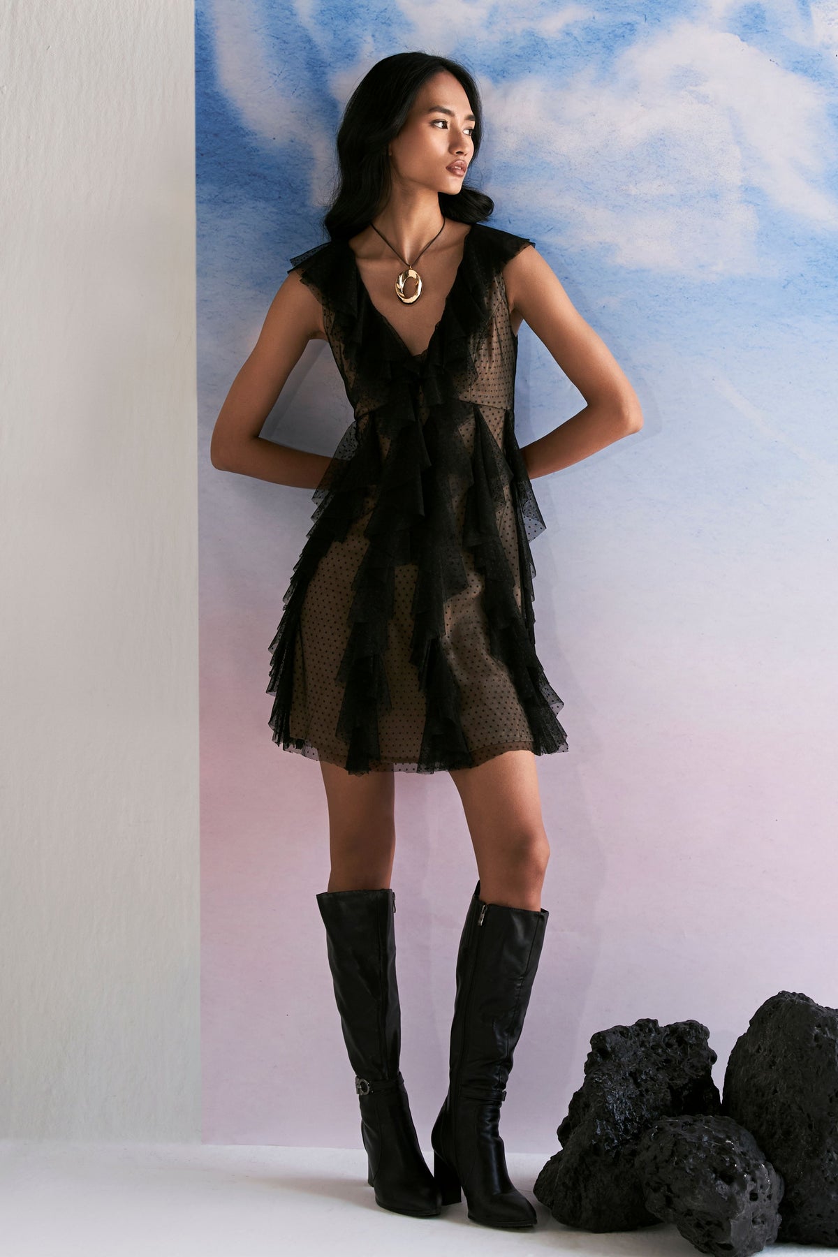 Black Vani Mini Dress