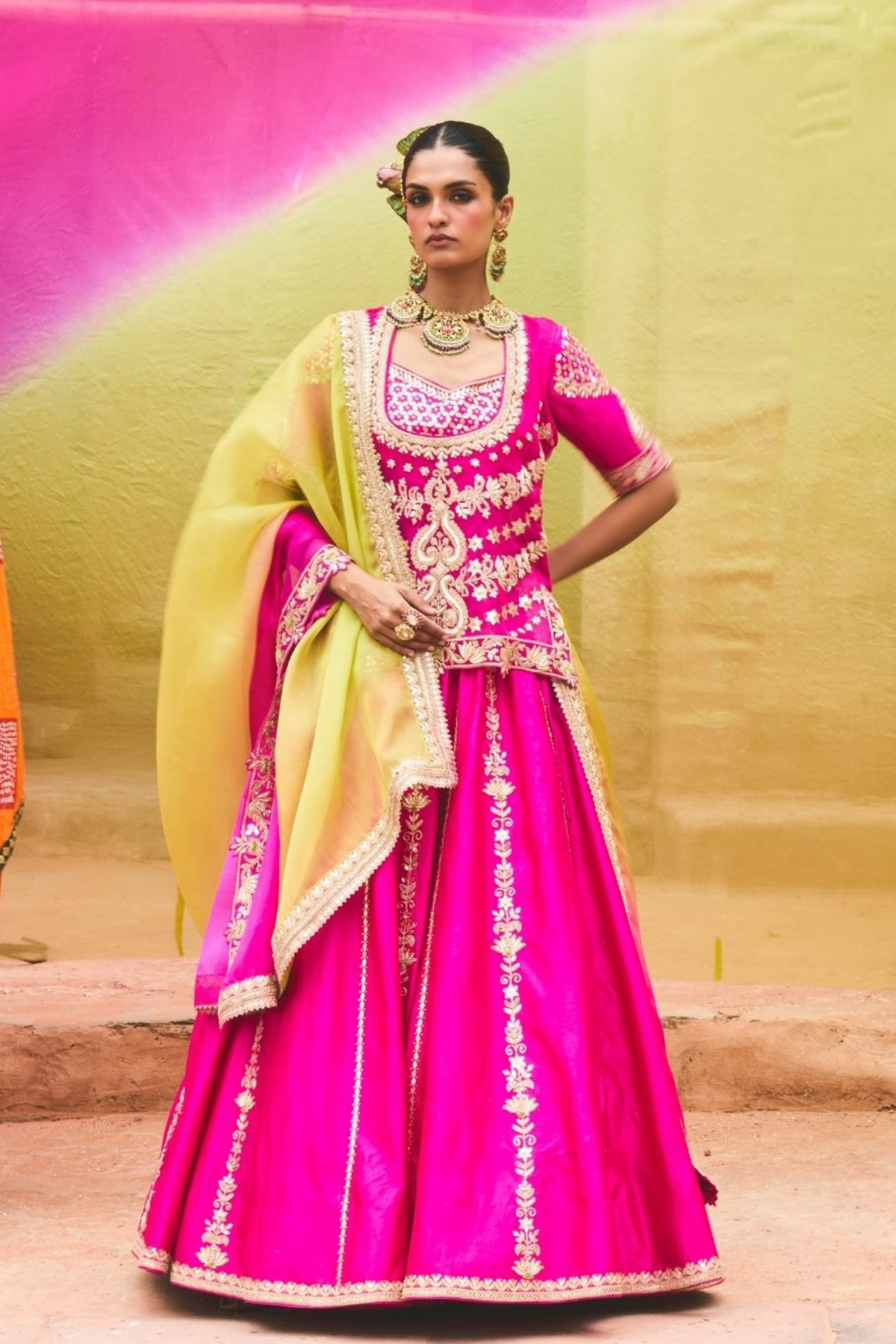 Gulara Rajputi Lehenga Set