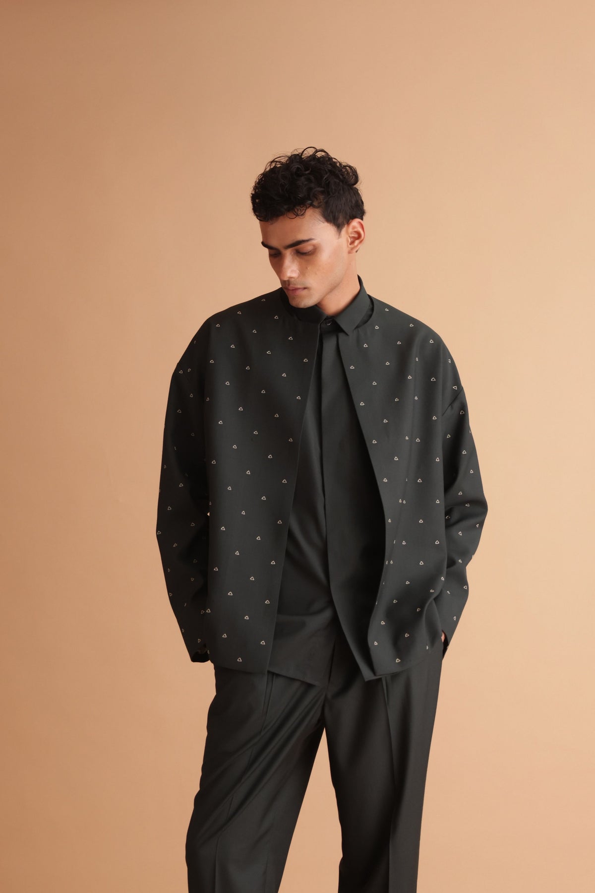 Bottlegreen Loose Fit Jacket Set