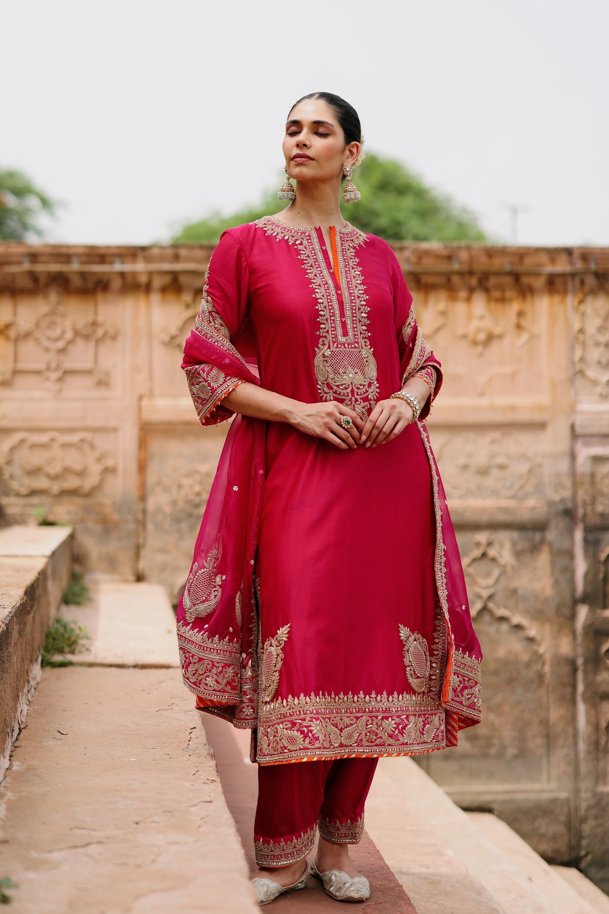 Arwa Hot Pink Kurta Set