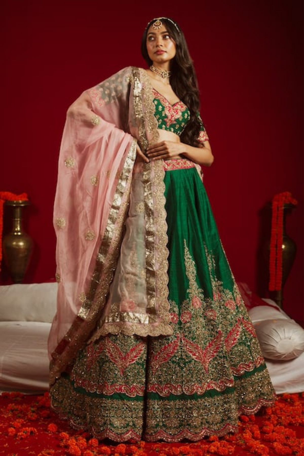 Green Lehenga Set