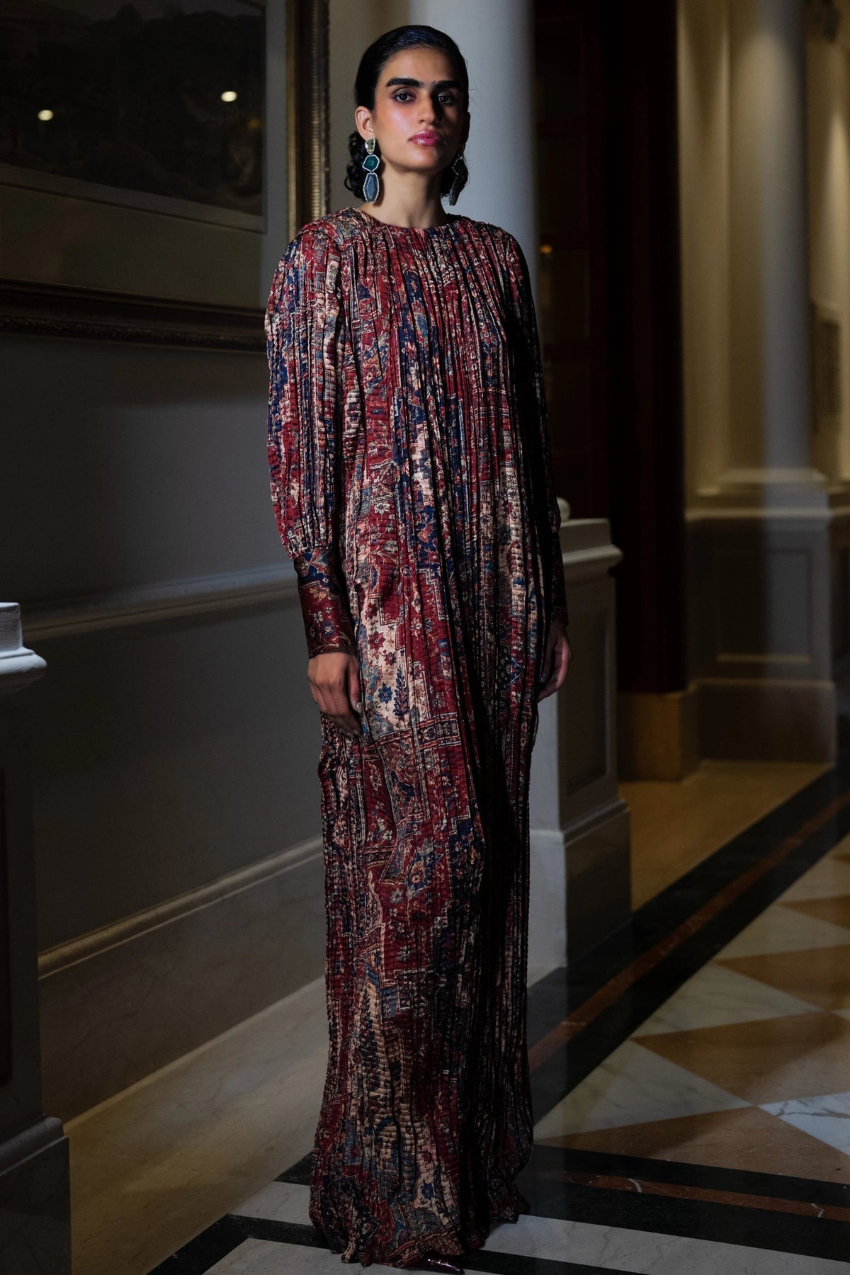 Kilim Printed Crushed Maxi