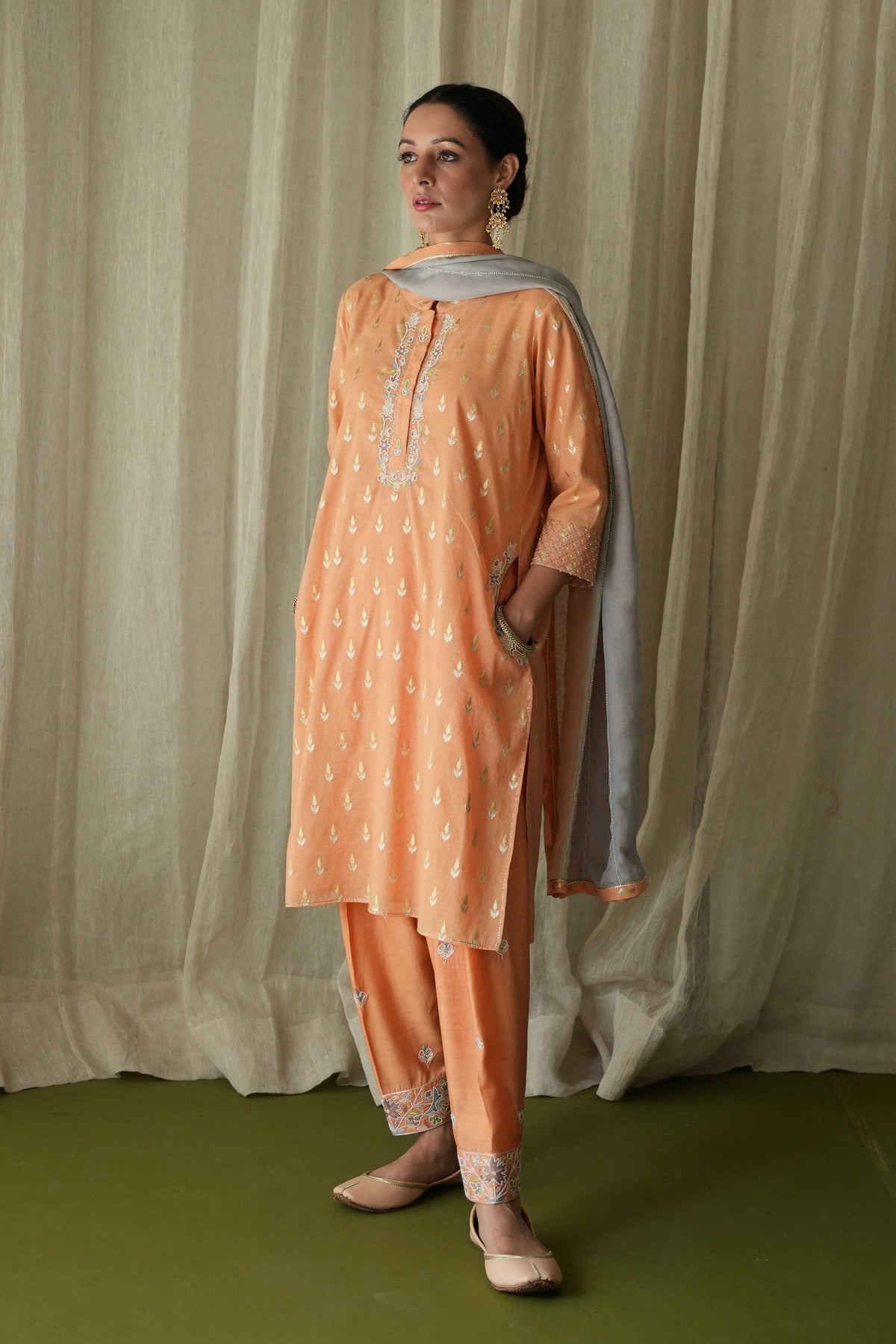 Orange Kurta Set
