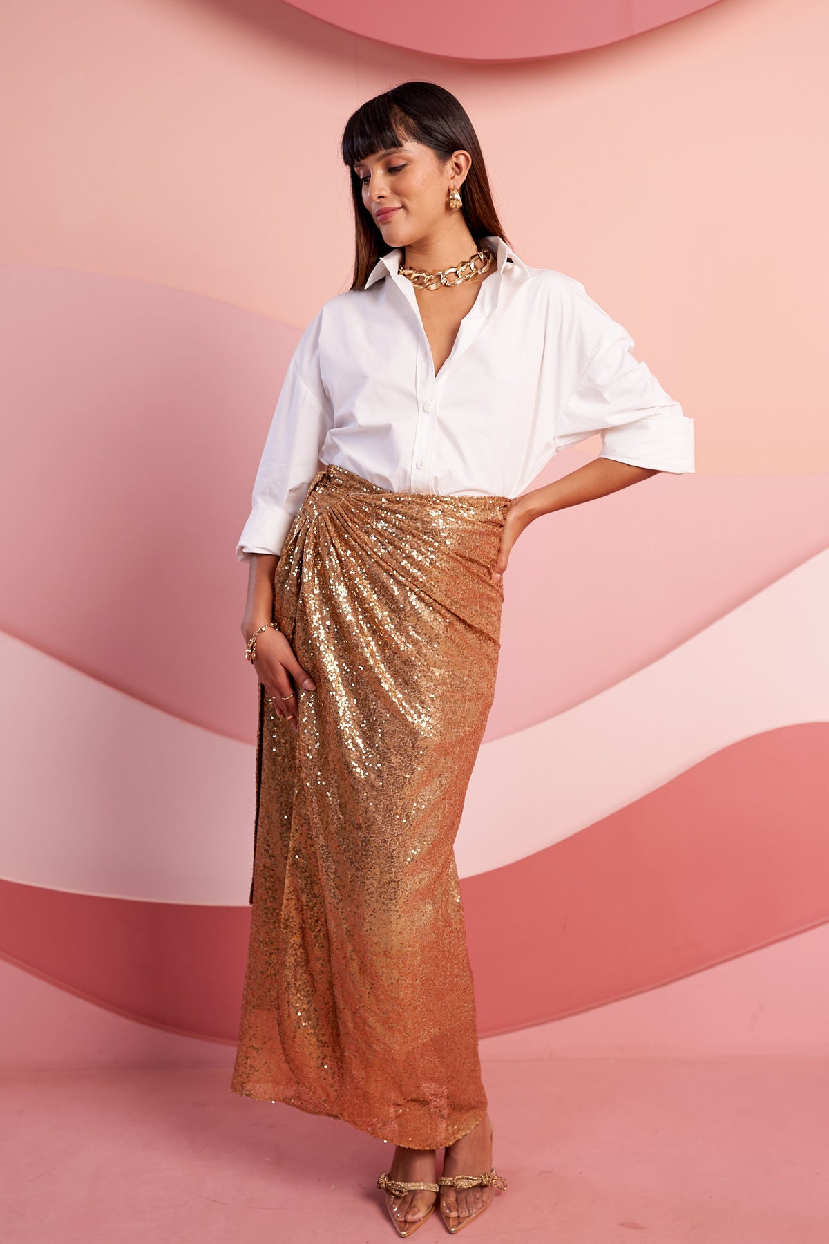 Olga Sequinned Multistyle  Skirt