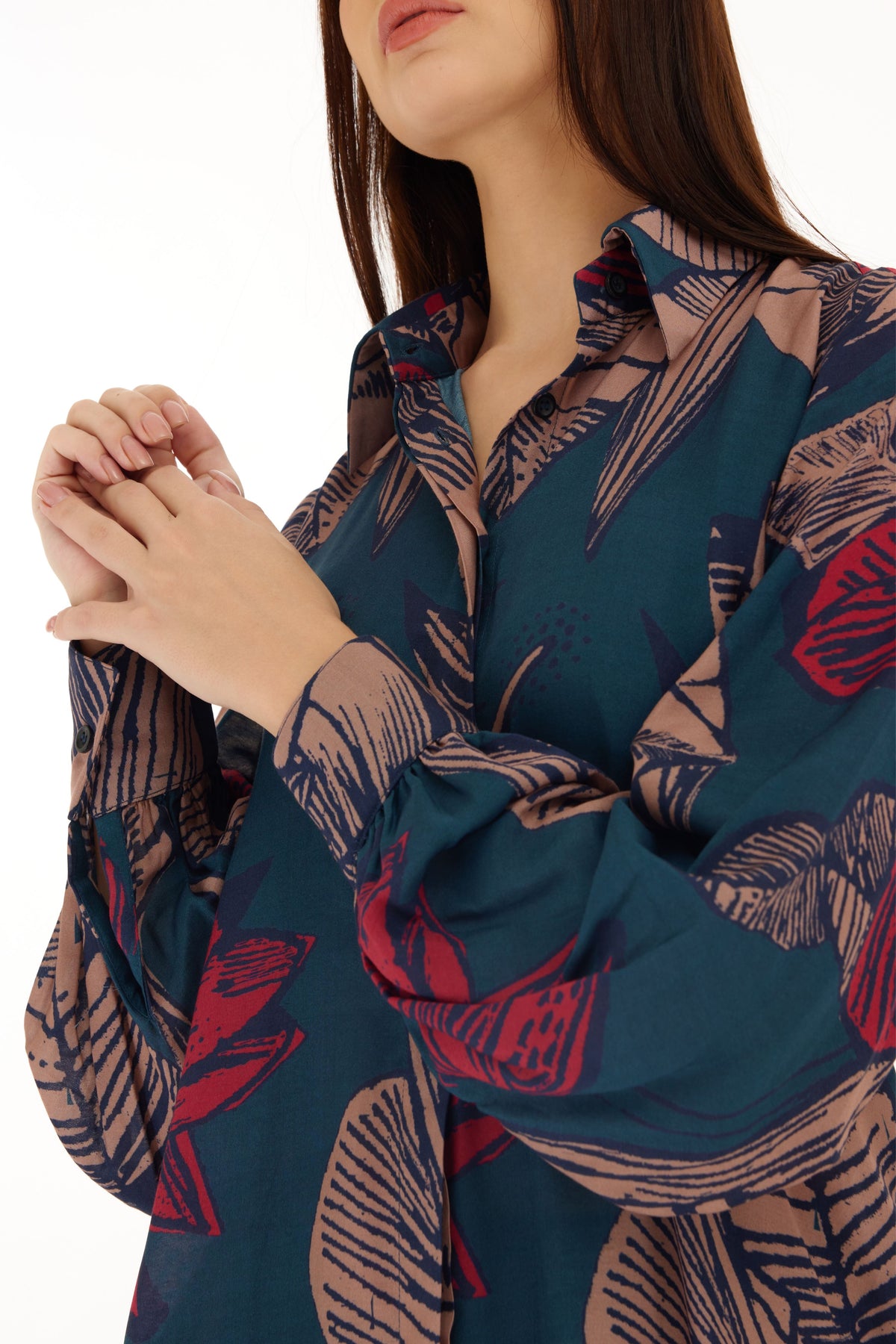 Blue and Red Long Shirt