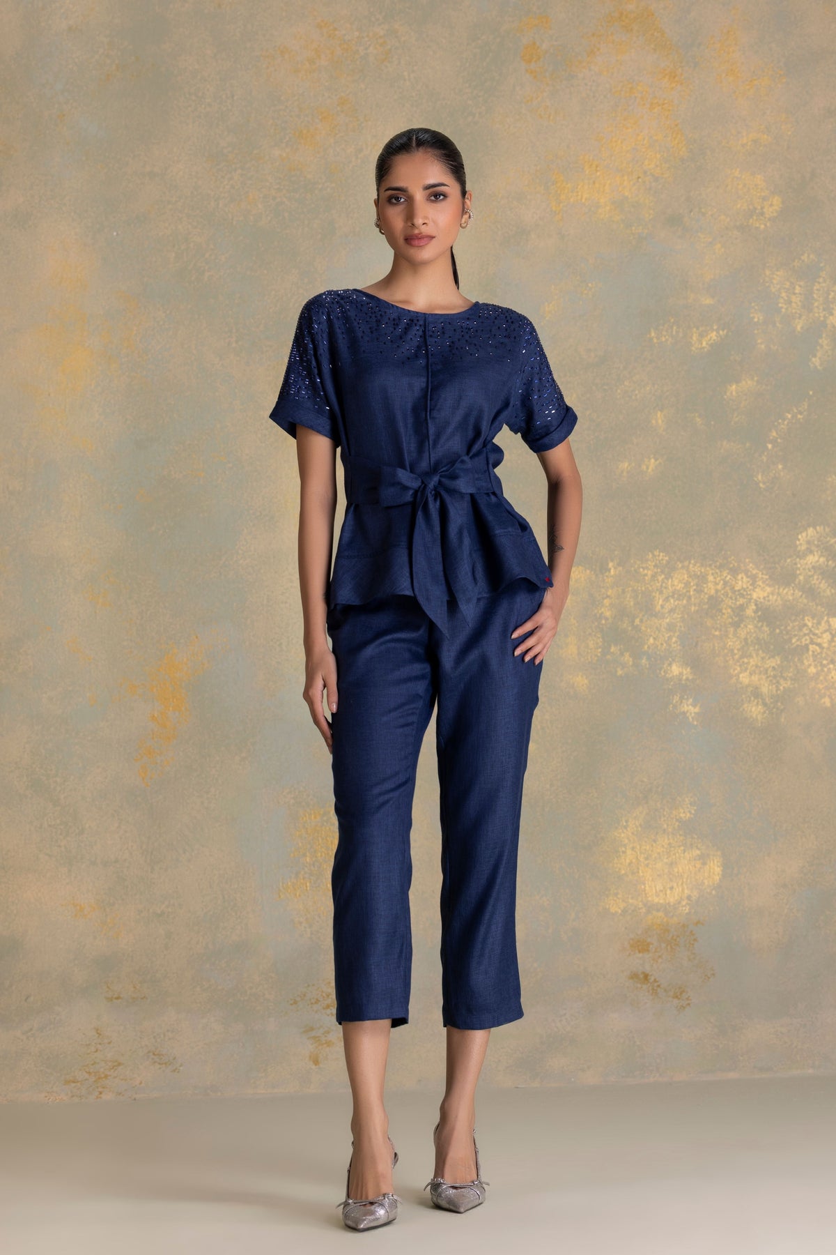 Crystal Navy Tina Top