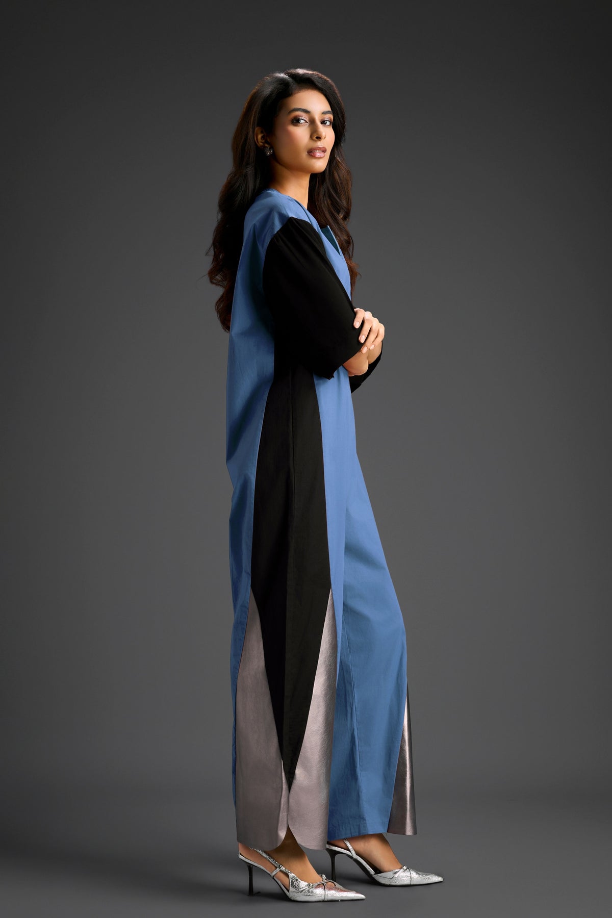 Colorblock Jumpsuit in Blue