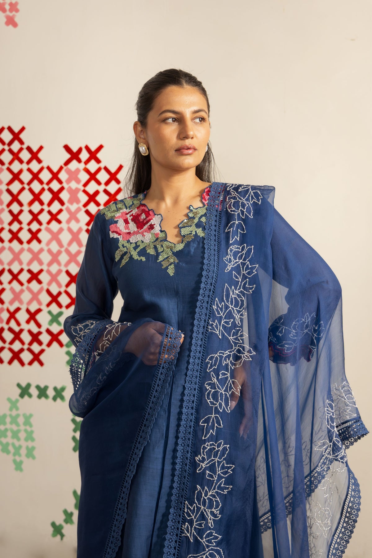 Blue Orchard Kurta Set