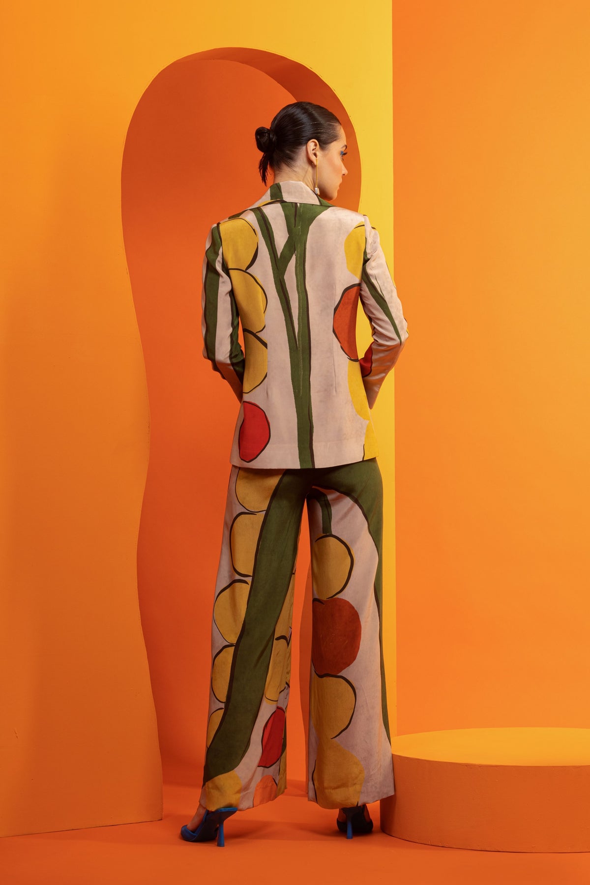 Artistic Printed Blazer Set