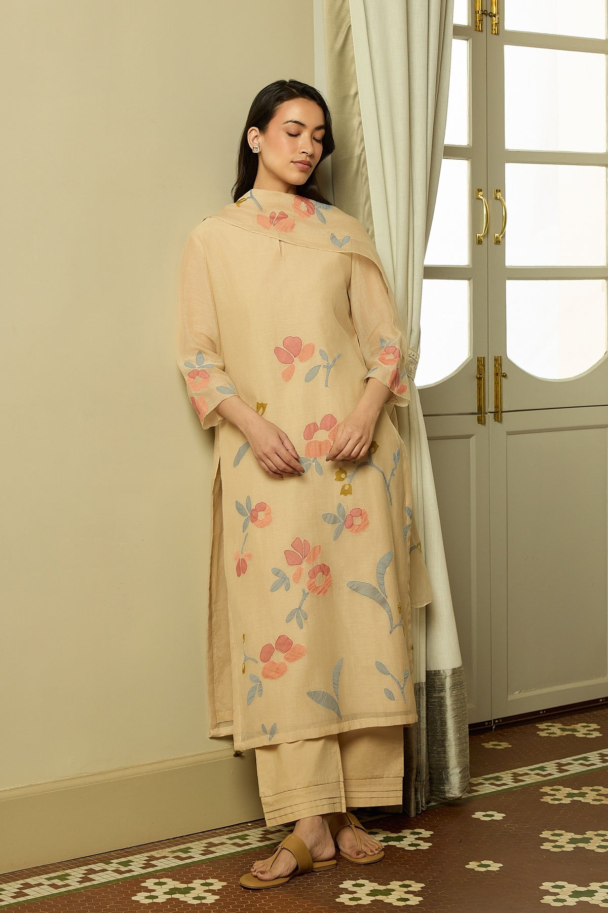 Sand Applique Kurta Set