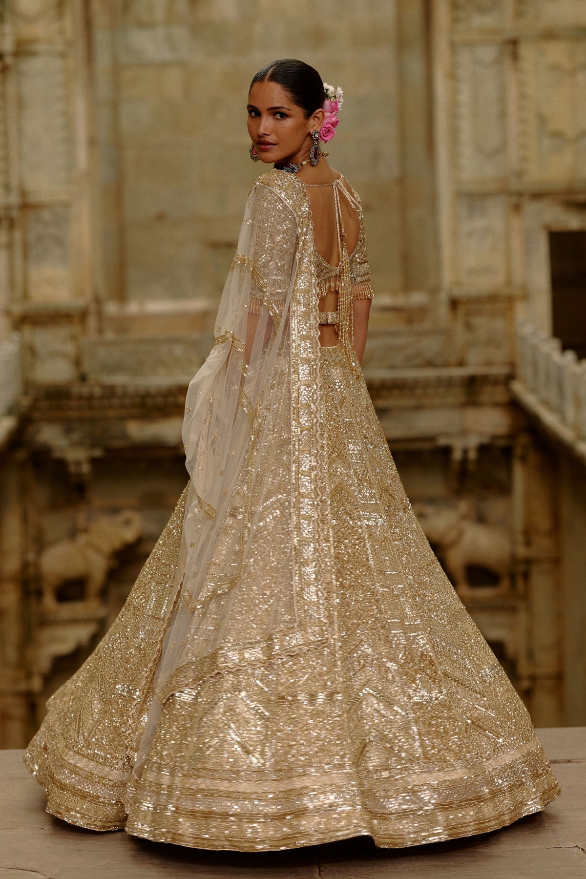 Gold Lehenga Set