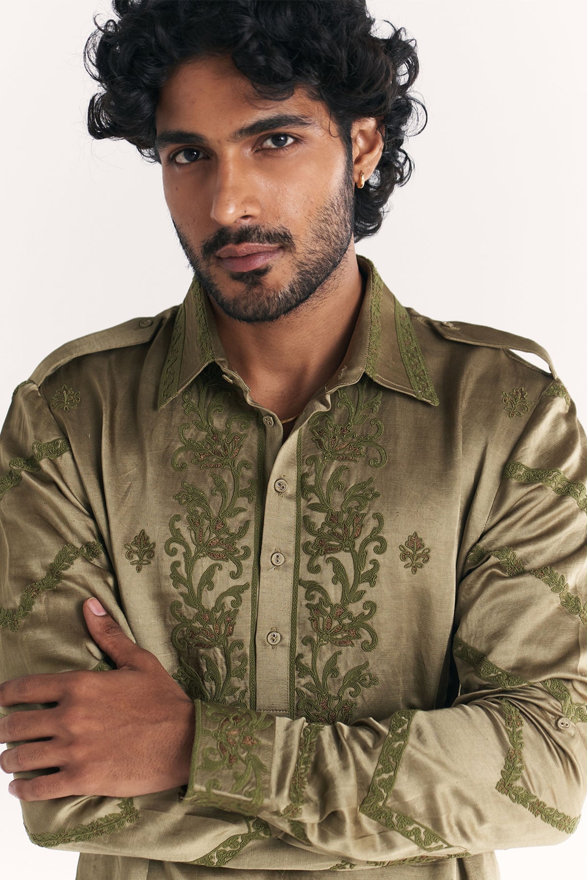 Faris Green Pathani Kurta Set