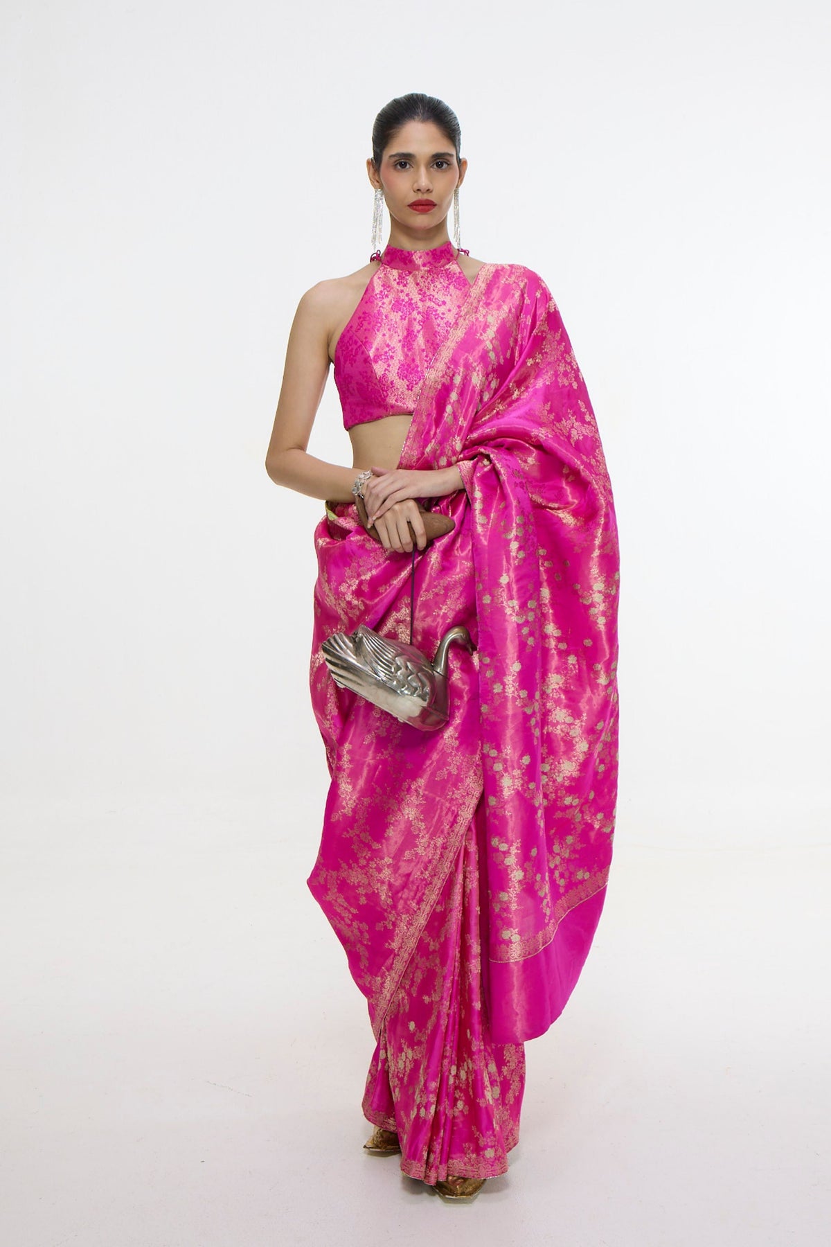 Deep Pink Saree