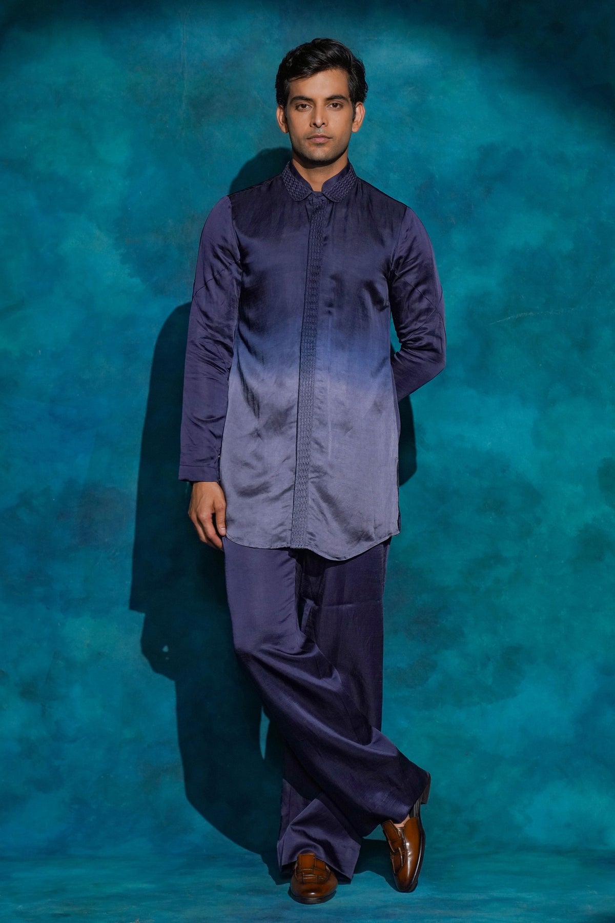 Oceanic Purple Short Jacket Set