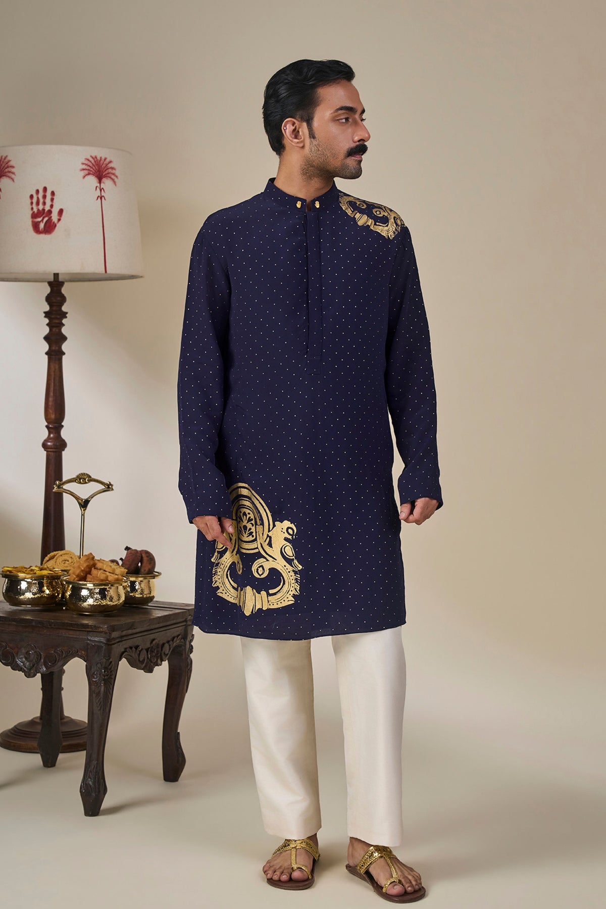 Midnight Blue Astral Arch Kurta Set