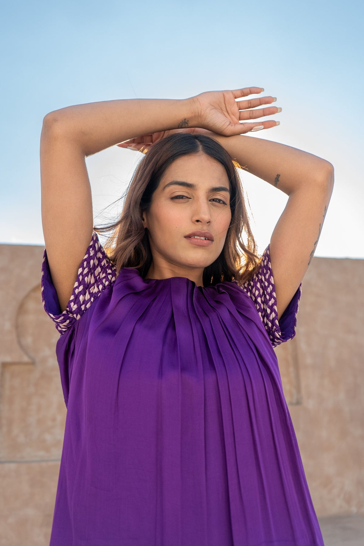 Purple-pink Midi Dress