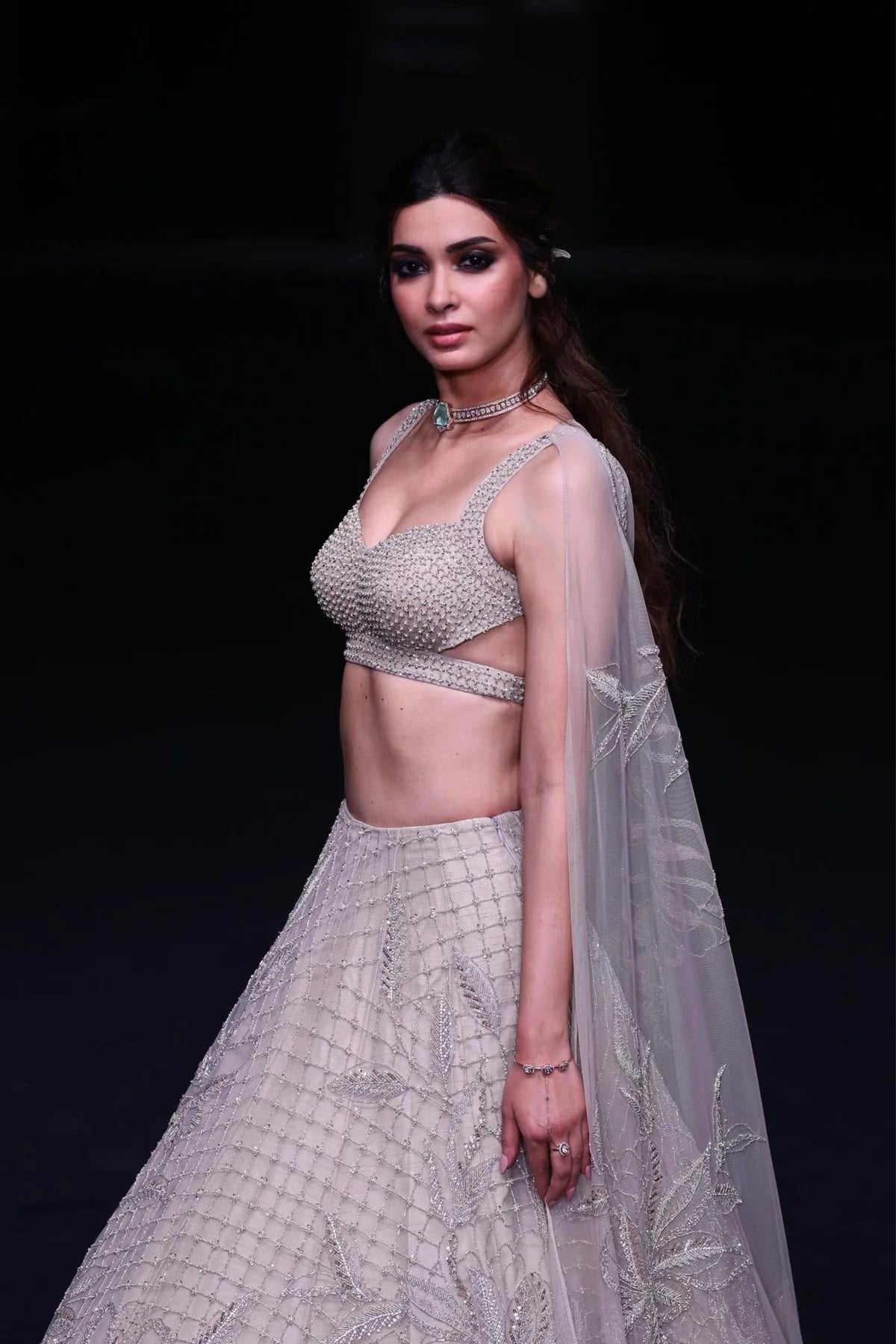 Vanna Lehenga Set in Champagne