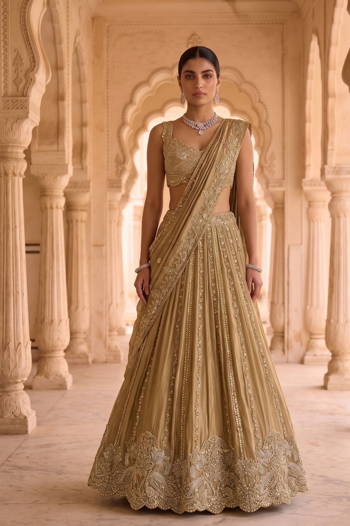 Rajwadi Kachan Lehenga Set
