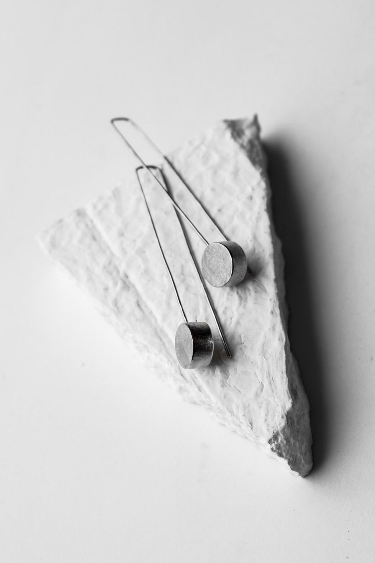 Rolling Stone Silver Earrings